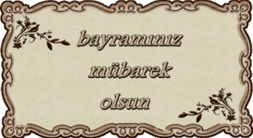 BAYRAMINIZ KUTLU OLSUN!..