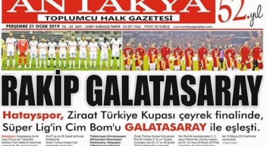 HATAYSPOR'A ZORLU RAKİP!..