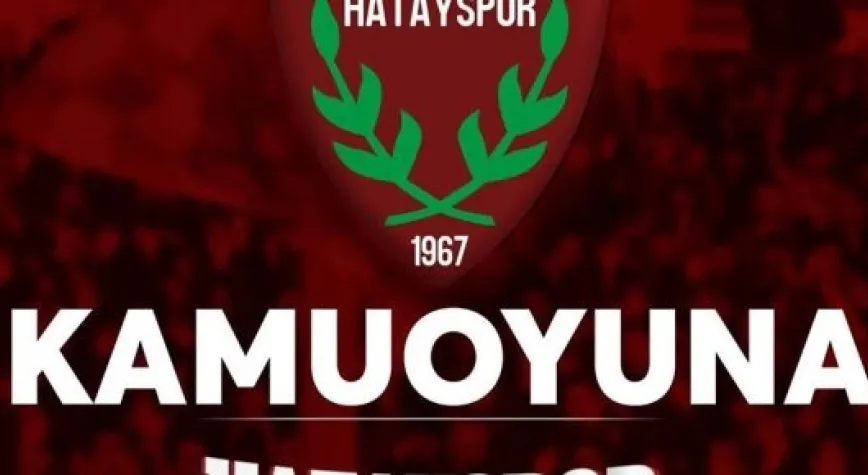 HATAYSPOR'DAN PALUT AÇIKLAMASI!..